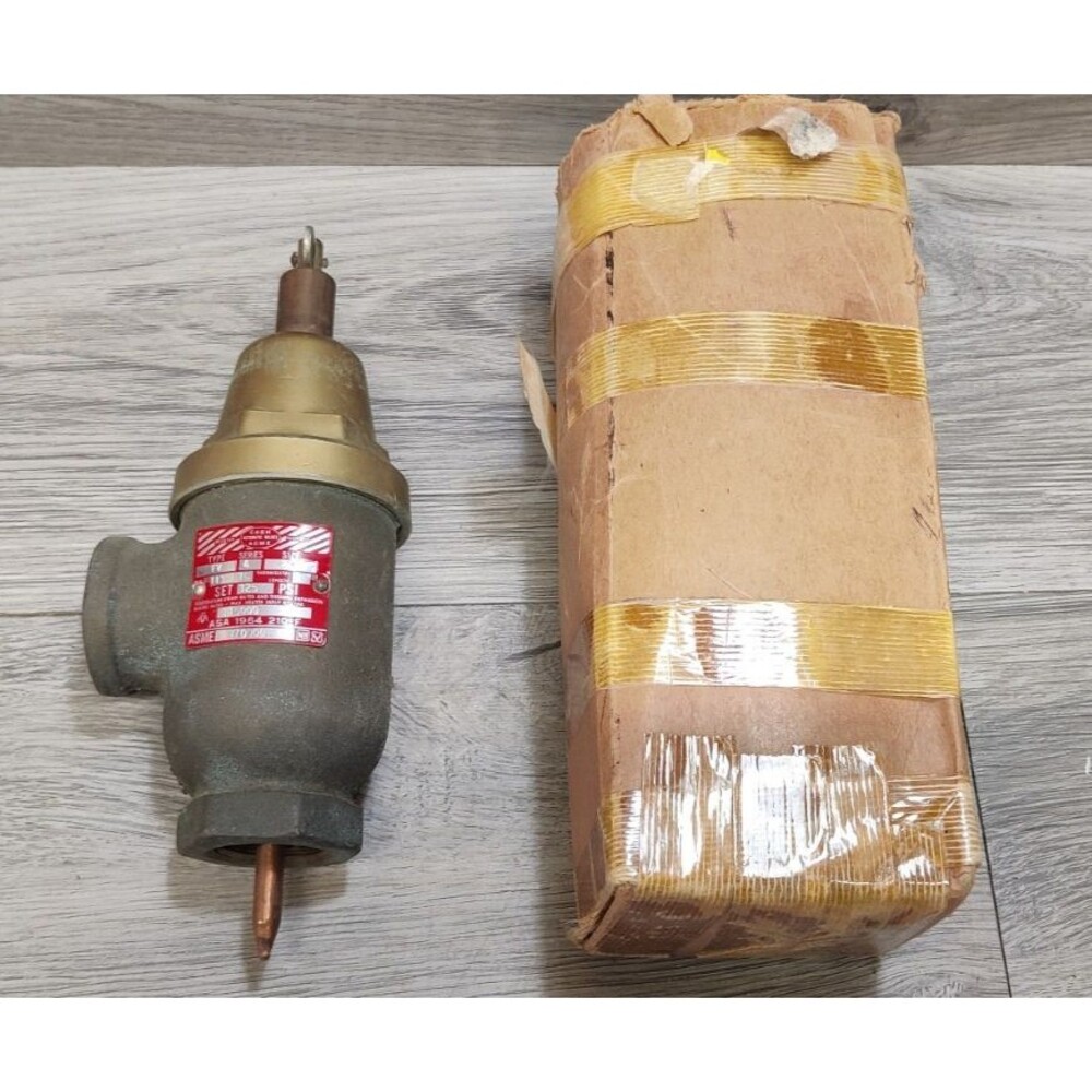 Vintage Cash Acme Type FV Series 4 T&P Relief Valve 3/4" 125 PSI NOS w/ Box